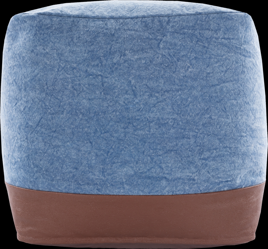 Acheson Teal Ottoman - Thumbnail - Image 5