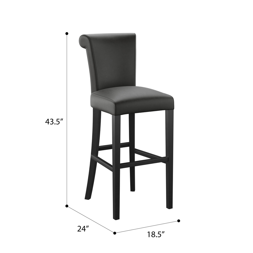 Ackerson Way Black Barstool, Set of 2 - Thumbnail - Image 6