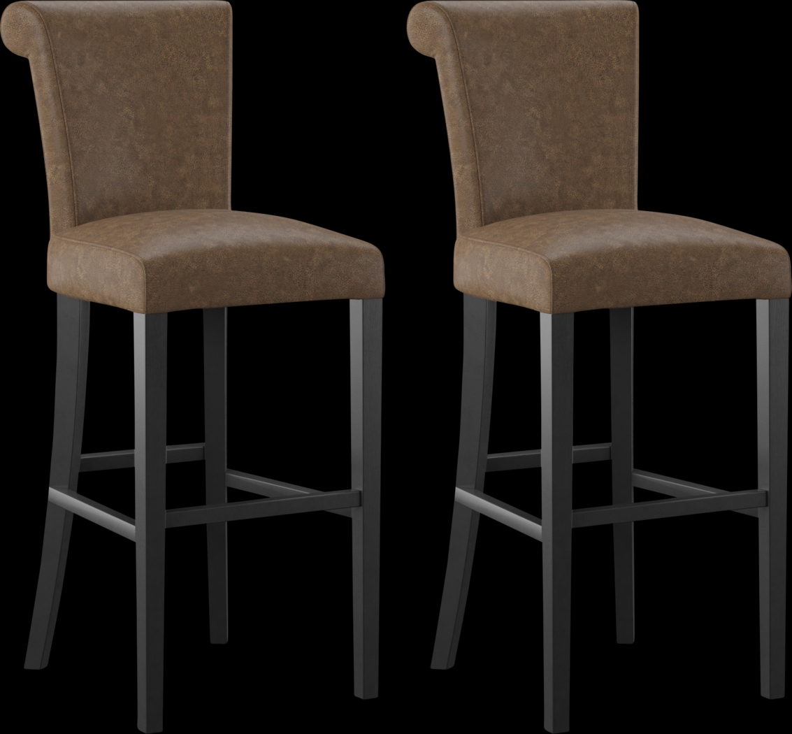 Ackerson Way Brown Barstool, Set of 2 - Thumbnail - Image 1