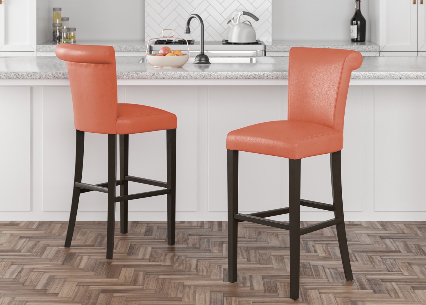 Ackerson Way Orange Barstool, Set of 2 - Thumbnail - Image 5
