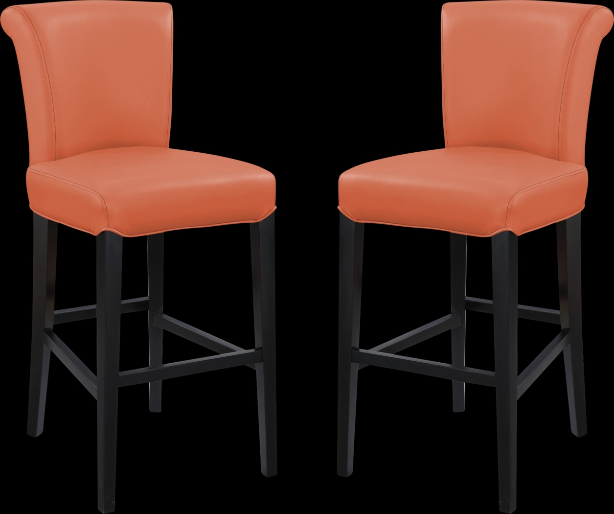 Ackerson Way Orange Barstool, Set of 2 - Thumbnail - Image 1