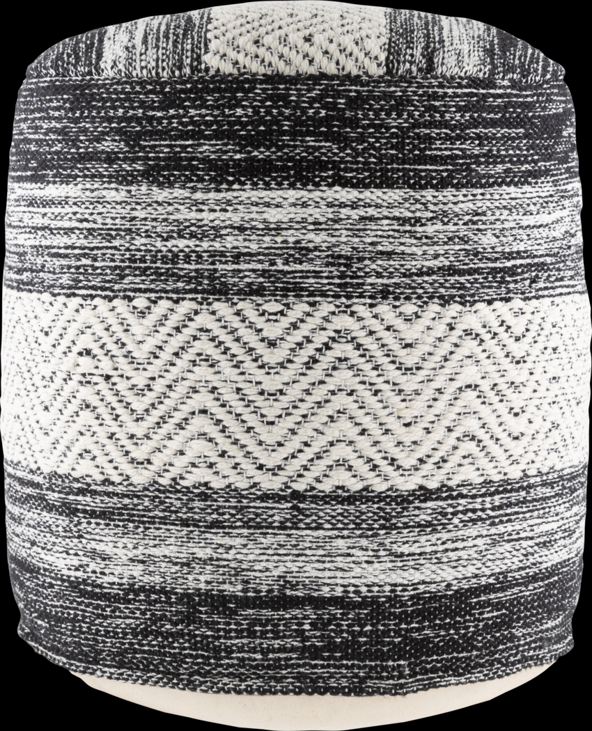 Ackrow Black Ottoman - Thumbnail - Image 3