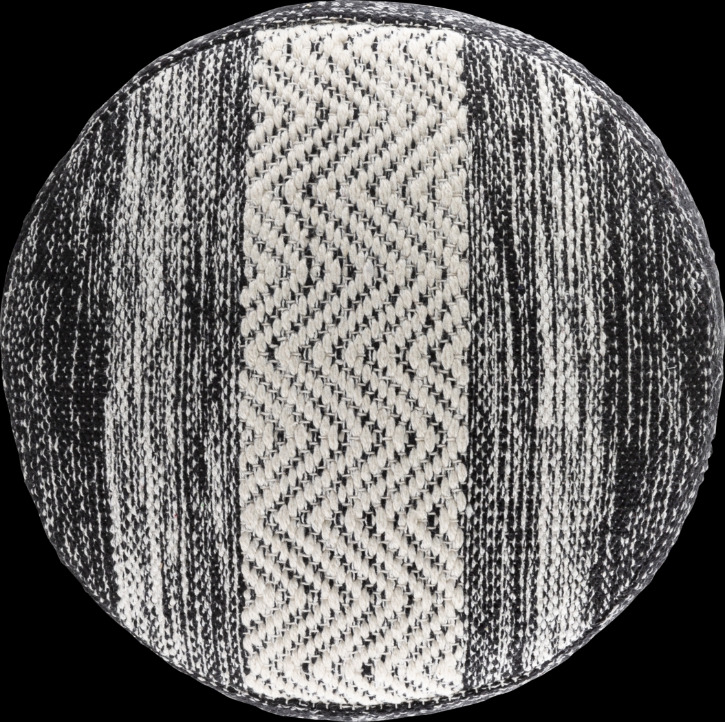 Ackrow Black Ottoman - Thumbnail - Image 5