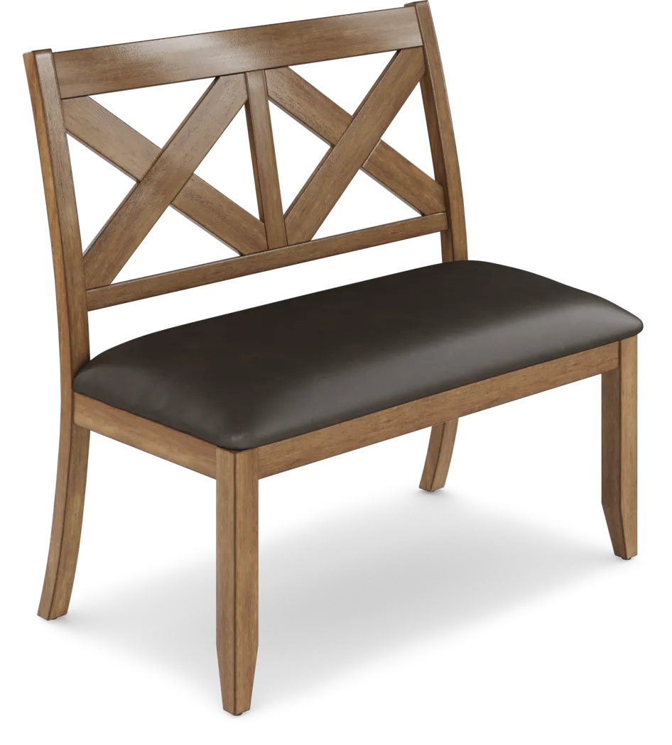 Acorn Cottage Brown Bench - Thumbnail - Image 1