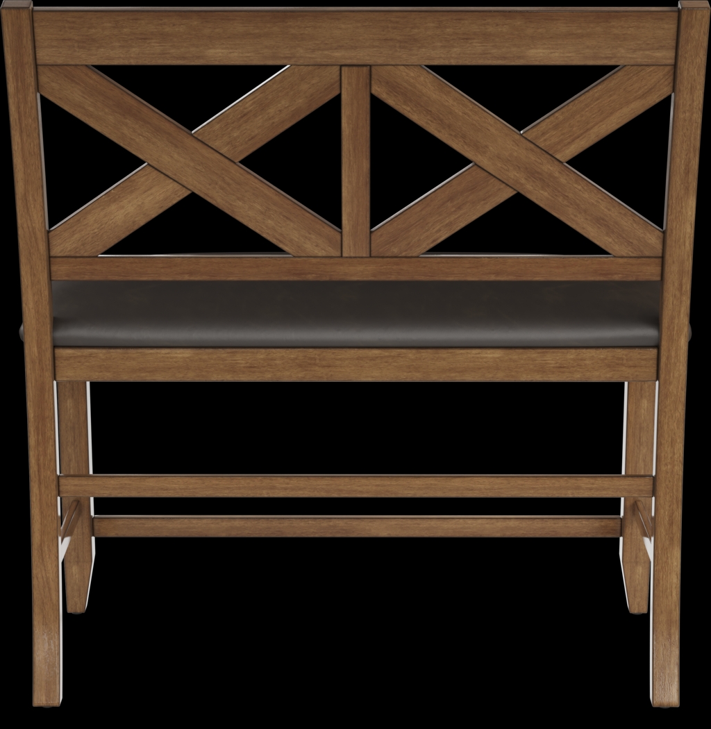 Acorn Cottage Brown Counter Height Bench - Thumbnail - Image 3