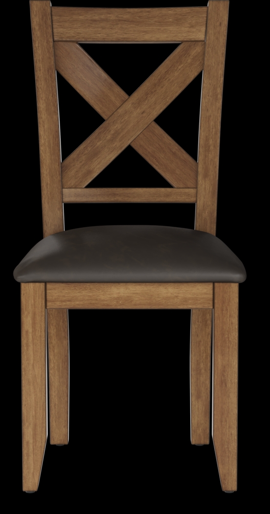 Acorn Cottage Brown 7 Pc Dining Room with X-Back Chairs - Thumbnail - Image 7