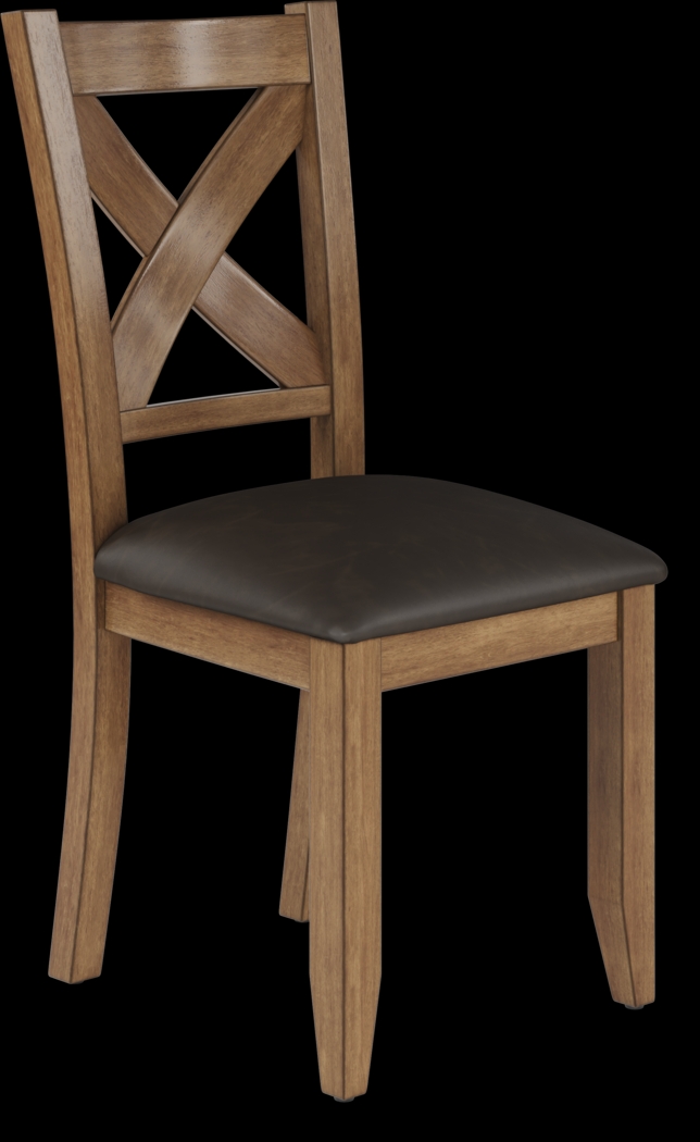 Acorn Cottage Brown 7 Pc Dining Room with X-Back Chairs - Thumbnail - Image 6