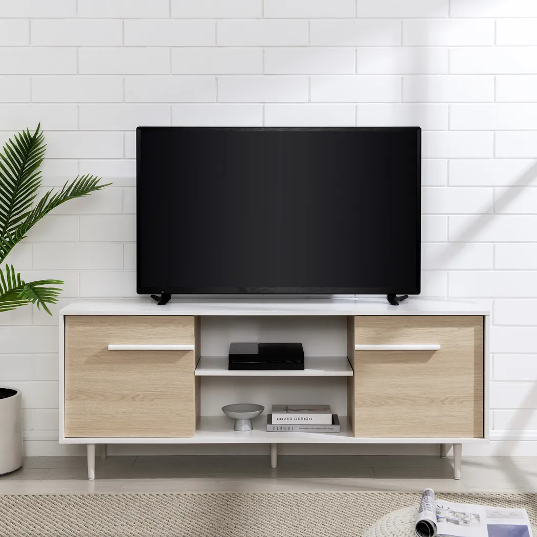 Acrone White 60" TV Console - Thumbnail - Image 2