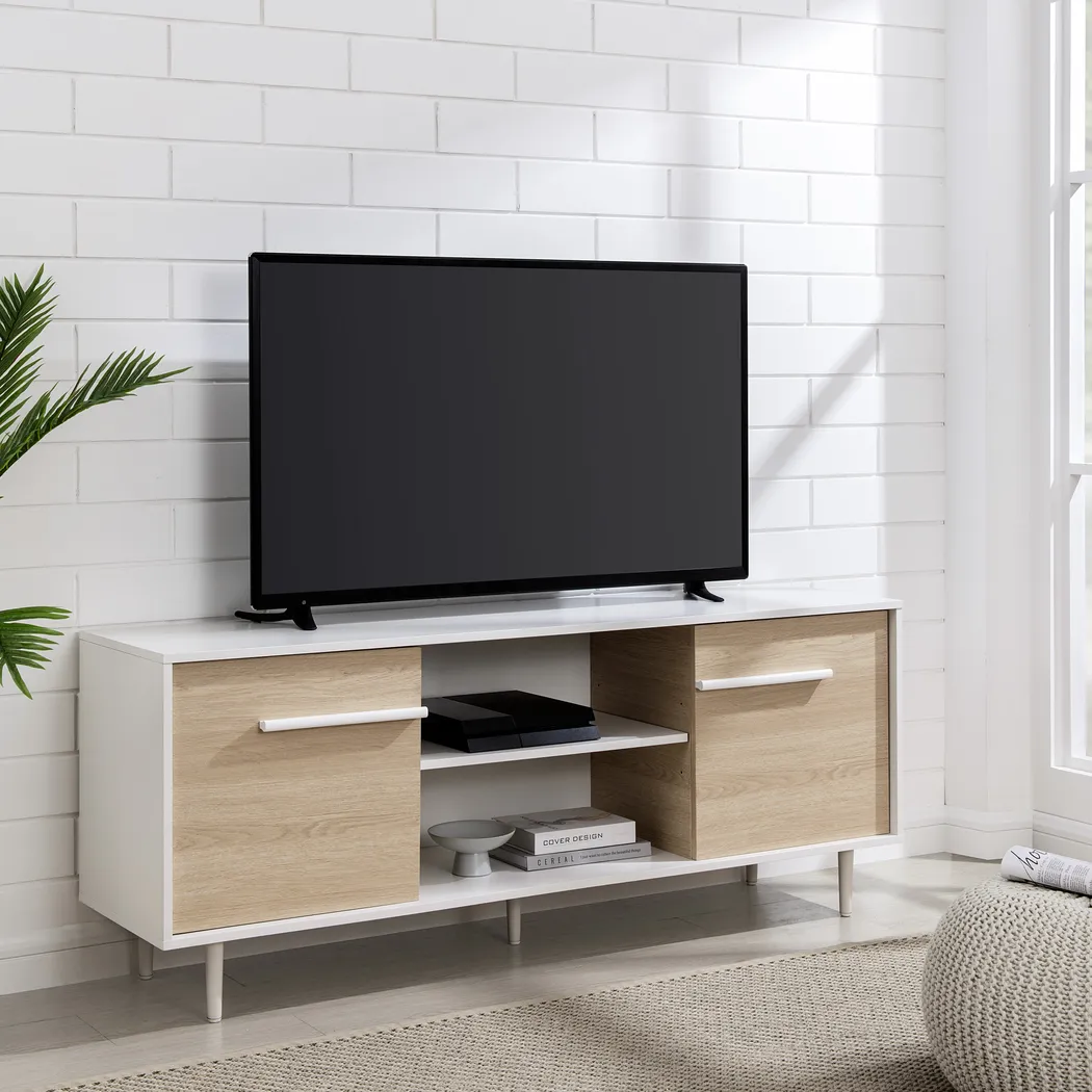 Acrone White 60" TV Console - Thumbnail - Image 4