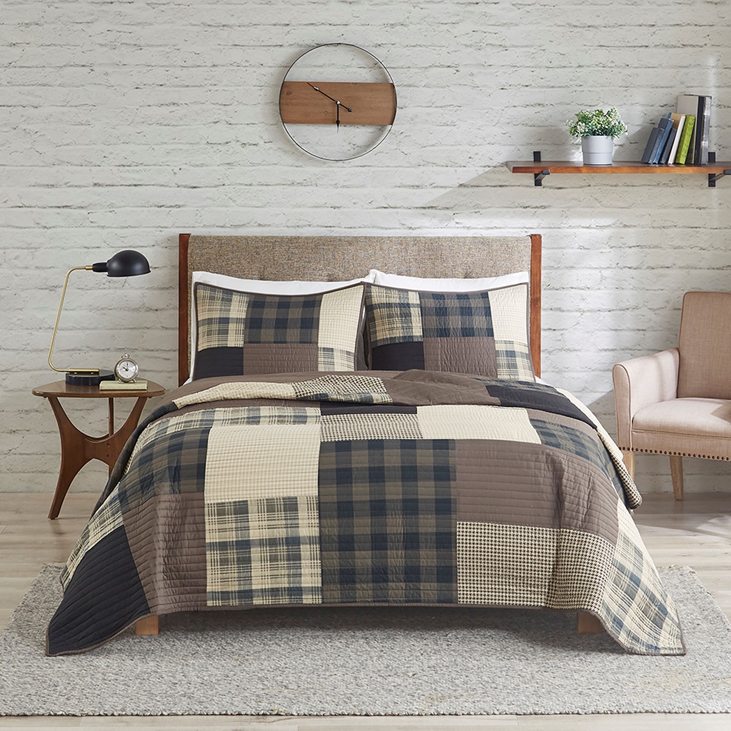 Acsel Brown Full/ Queen Quilt Set - Thumbnail - Image 2