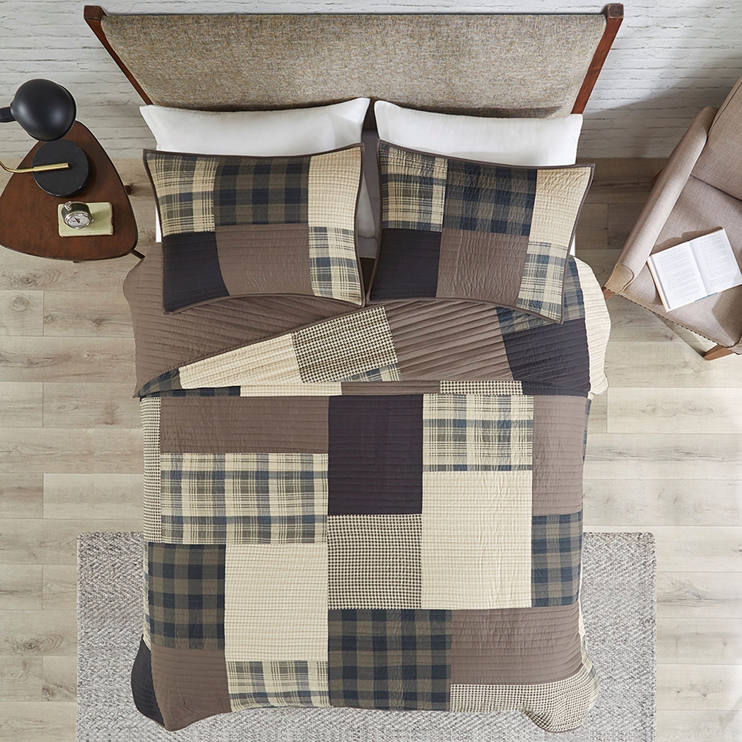 Acsel Brown Full/ Queen Quilt Set - Thumbnail - Image 3