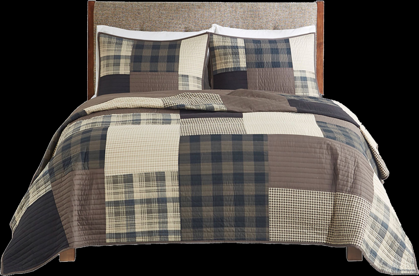 Acsel Brown Full/ Queen Quilt Set - Thumbnail - Image 1