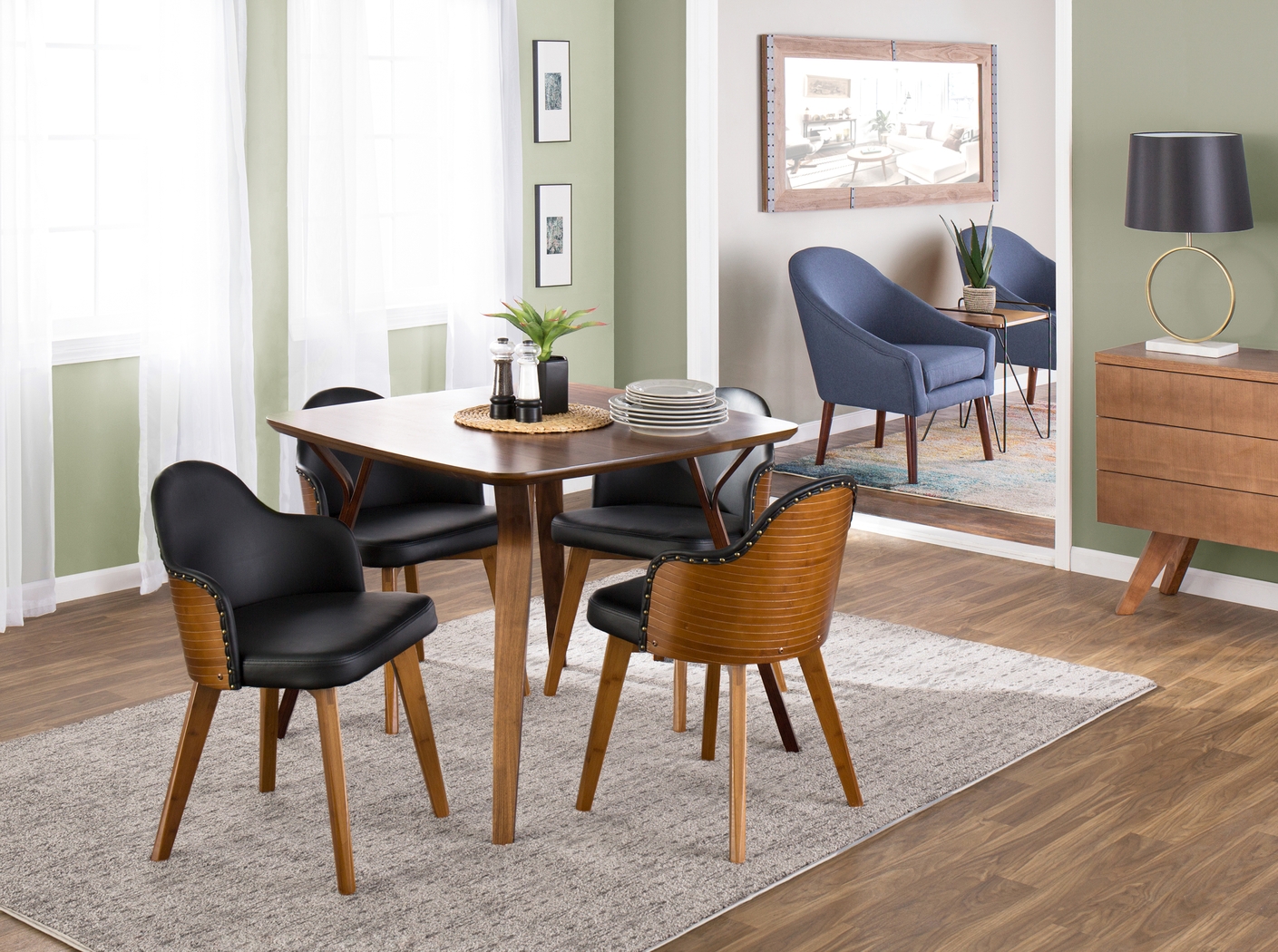 Adalee Black Side Chair - Thumbnail - Image 2