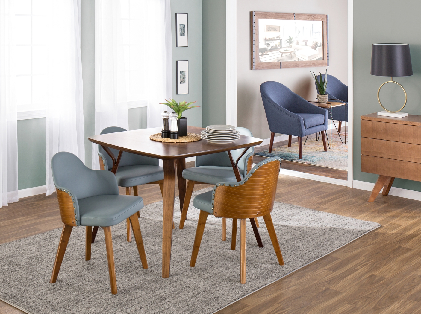 Adalee Gray Side Chair - Thumbnail - Image 2