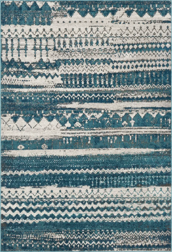 Adalie Teal 5'3 x 7'6 Rug - Thumbnail - Image 1