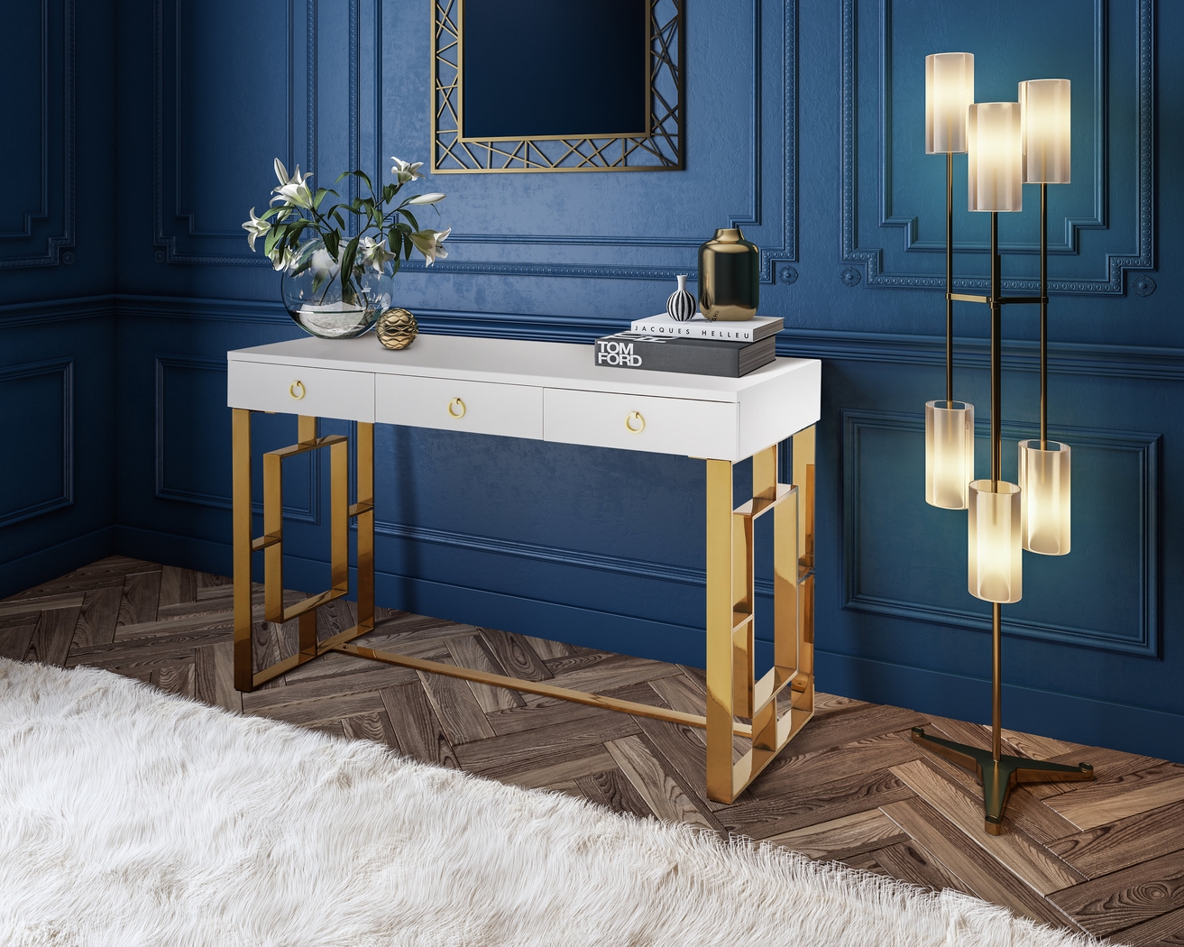 Adarla White Desk - Thumbnail - Image 8