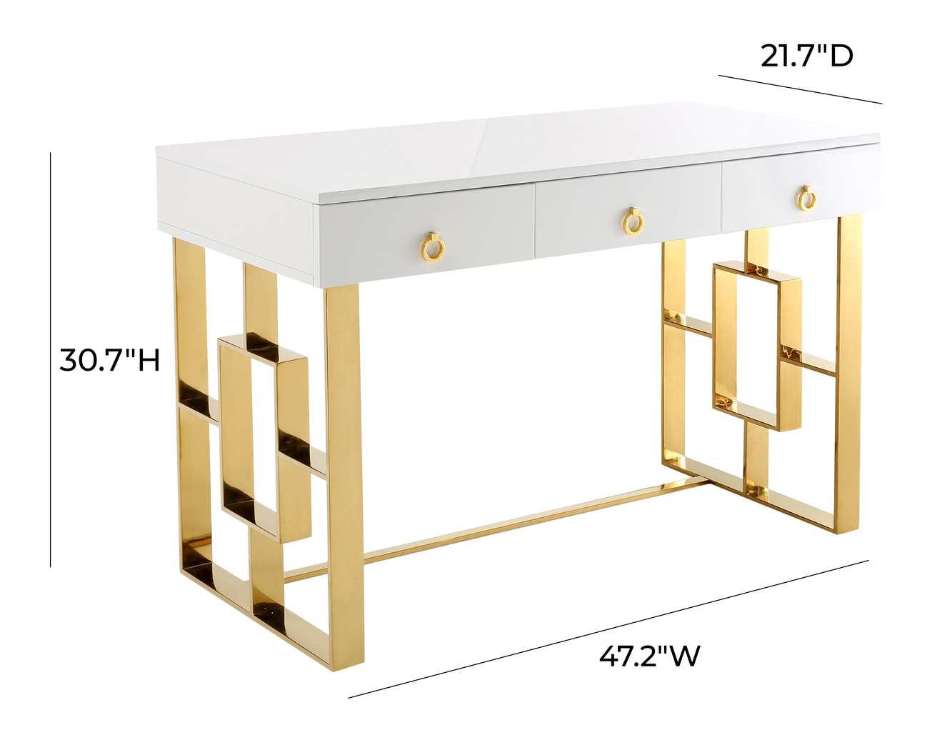Adarla White Desk - Thumbnail - Image 9