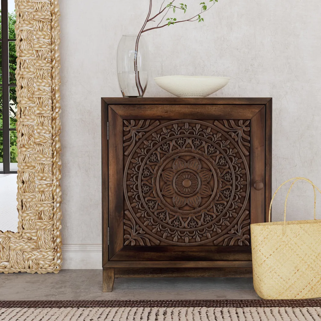 Adasa Brown Accent Cabinet - Thumbnail - Image 3
