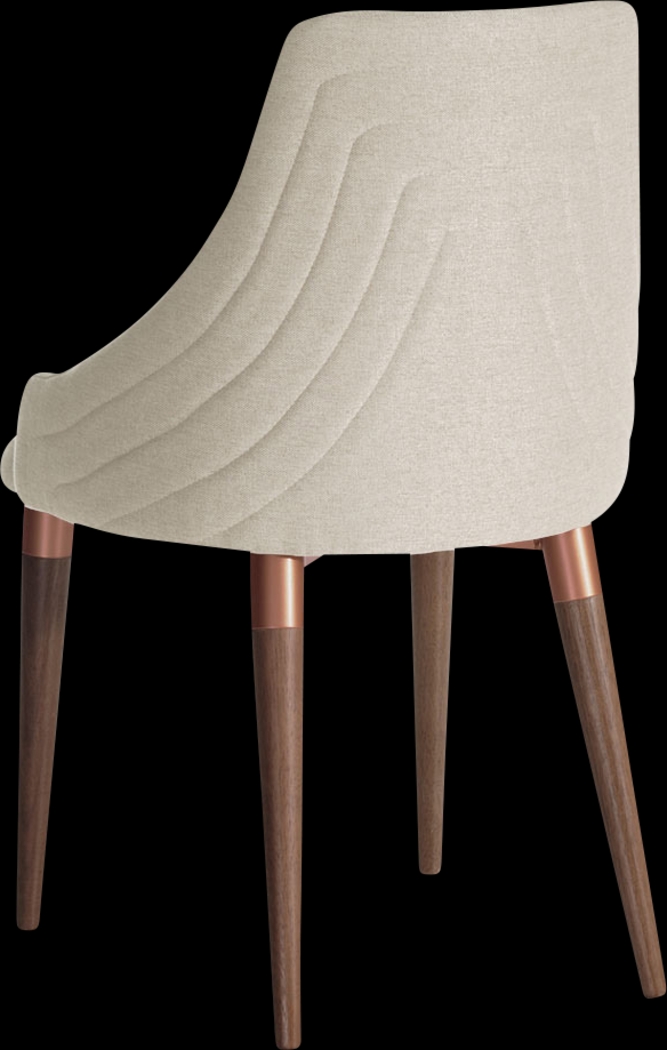 Adavan Beige Arm Chair, Set of 2 - Thumbnail - Image 4