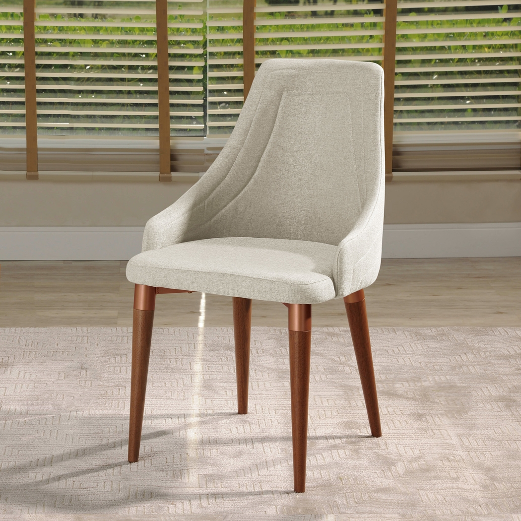 Adavan Beige Arm Chair, Set of 2 - Thumbnail - Image 7