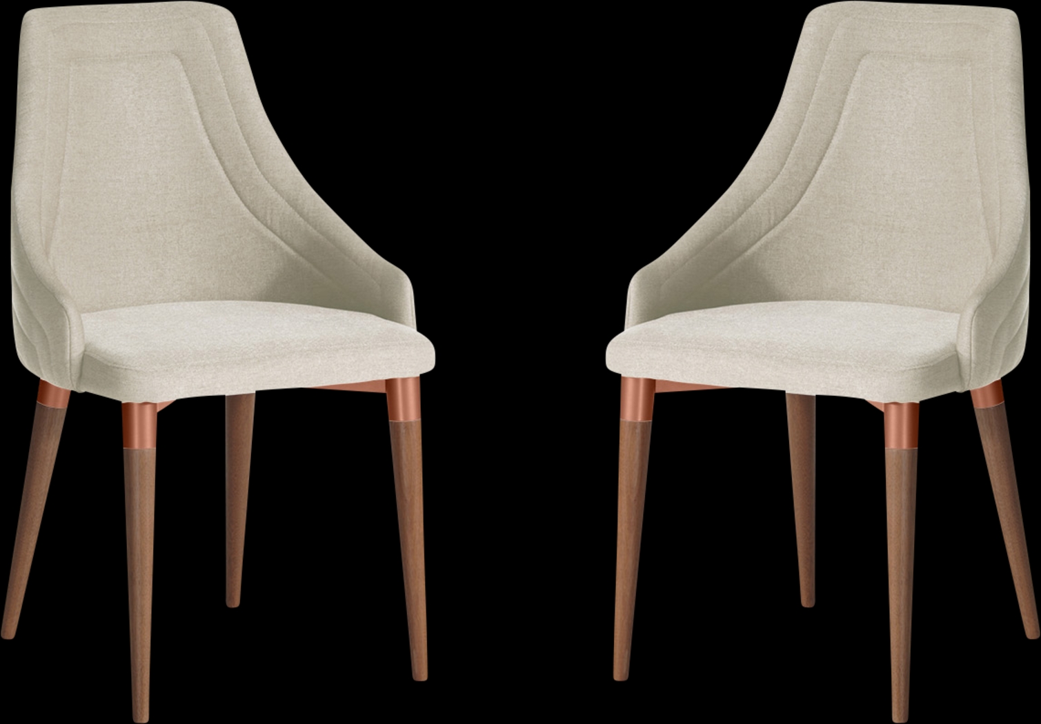 Adavan Beige Arm Chair, Set of 2 - Thumbnail - Image 1