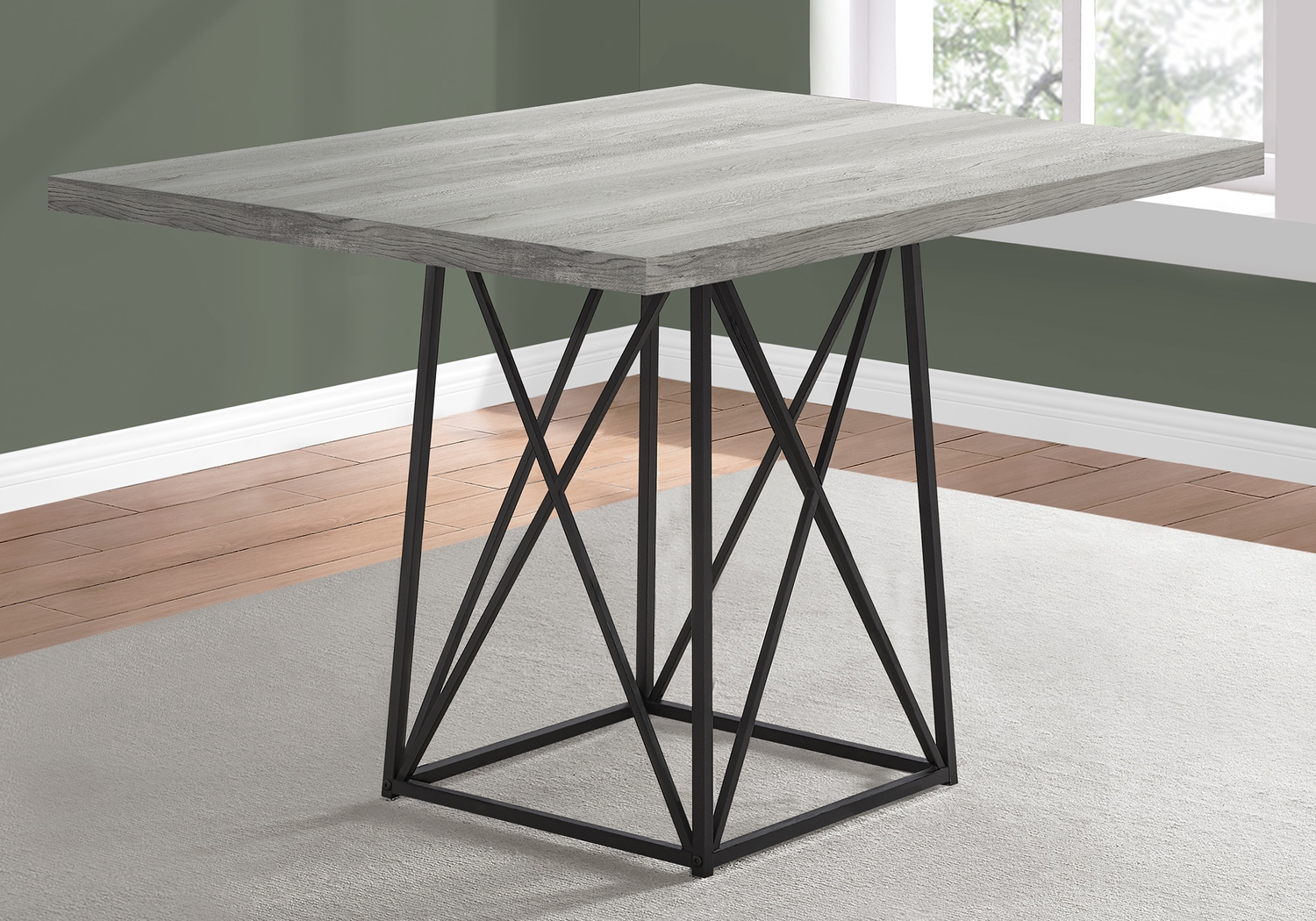Addine Gray Dining Table - Thumbnail - Image 4