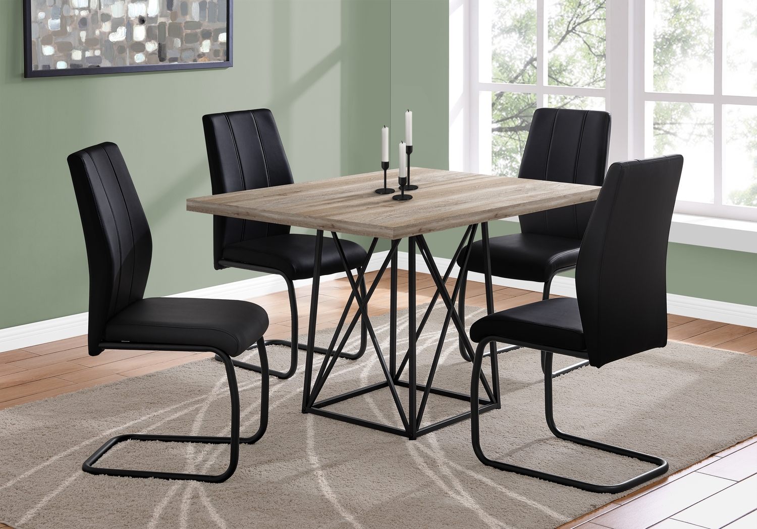 Addine Taupe Dining Table - Thumbnail - Image 2
