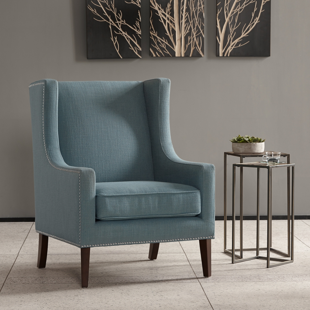 Addington Blue Accent Chair - Thumbnail - Image 2