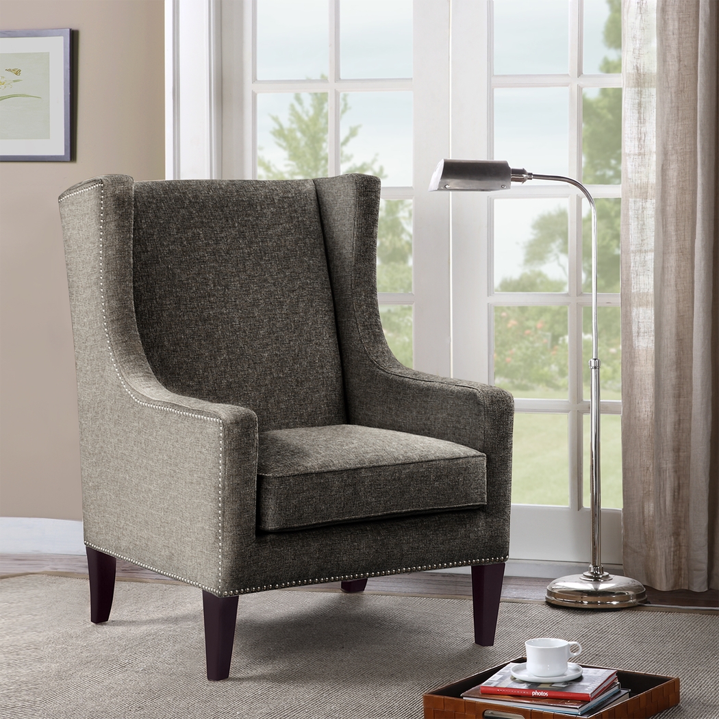 Addington Gray Accent Chair - Thumbnail - Image 2