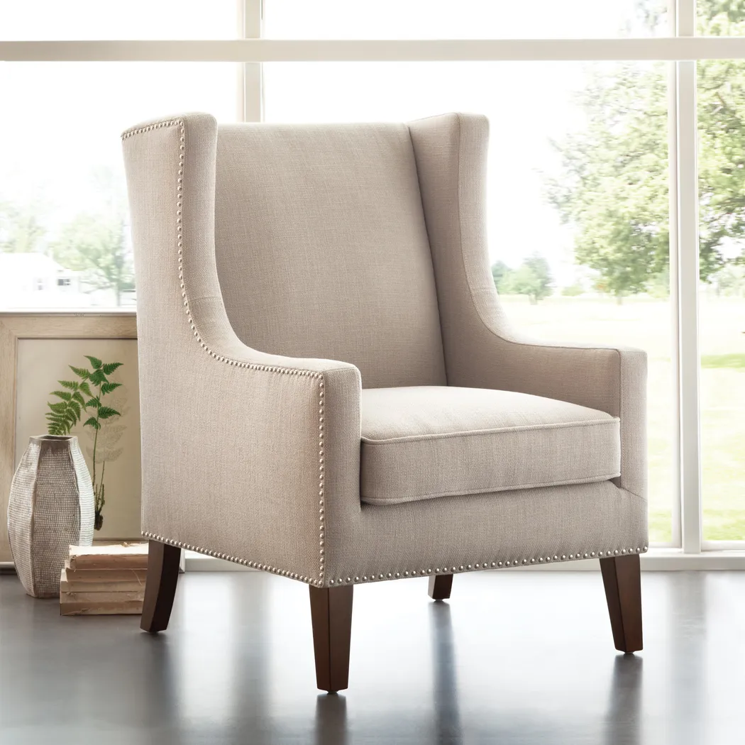 Addington Taupe Accent Chair - Thumbnail - Image 2
