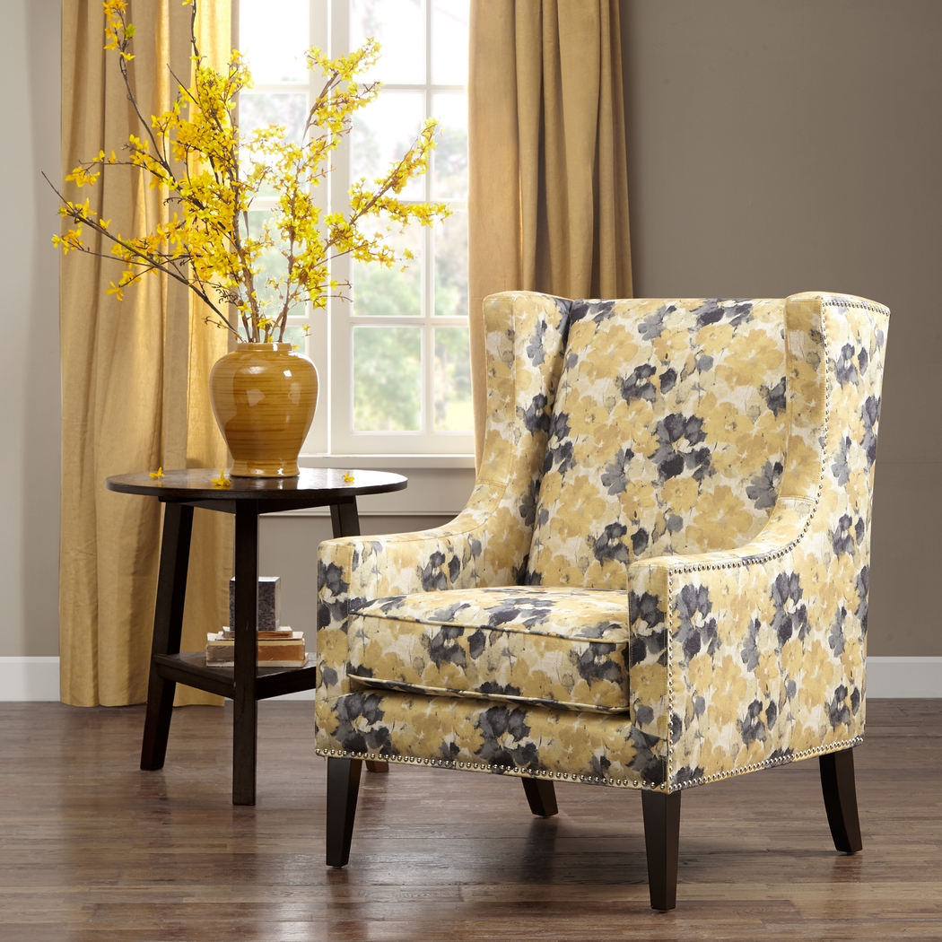 Addington Yellow Accent Chair - Thumbnail - Image 2