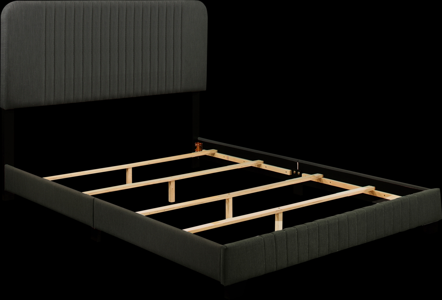 Addison Avenue Gray King Upholstered Bed - Thumbnail - Image 3