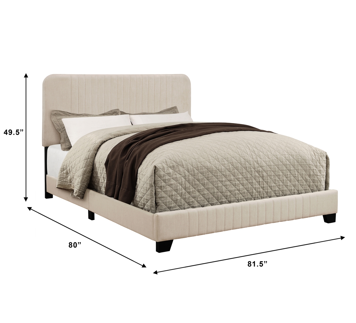 Addison Avenue Beige King Upholstered Bed - Thumbnail - Image 8