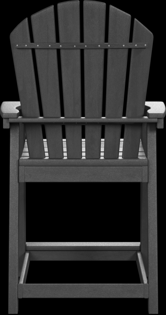 Addy Black Outdoor Balcony Adirondack Stool - Thumbnail - Image 4