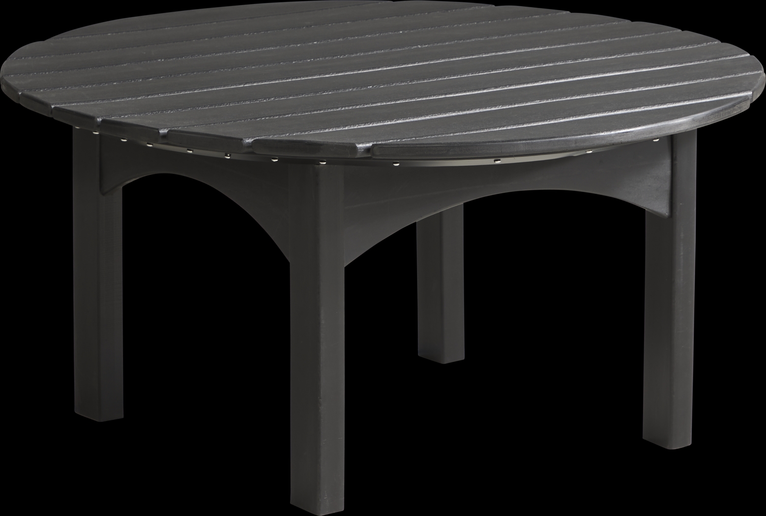 Addy Black Round Outdoor Cocktail Table - Thumbnail - Image 1