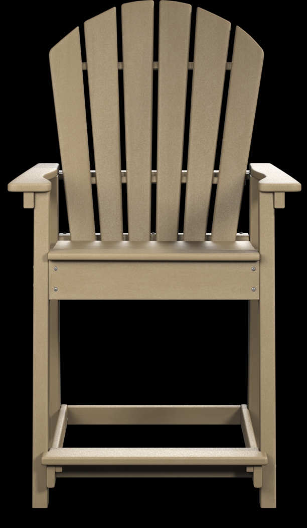 Addy Brown Outdoor Balcony Adirondack Stool - Thumbnail - Image 2