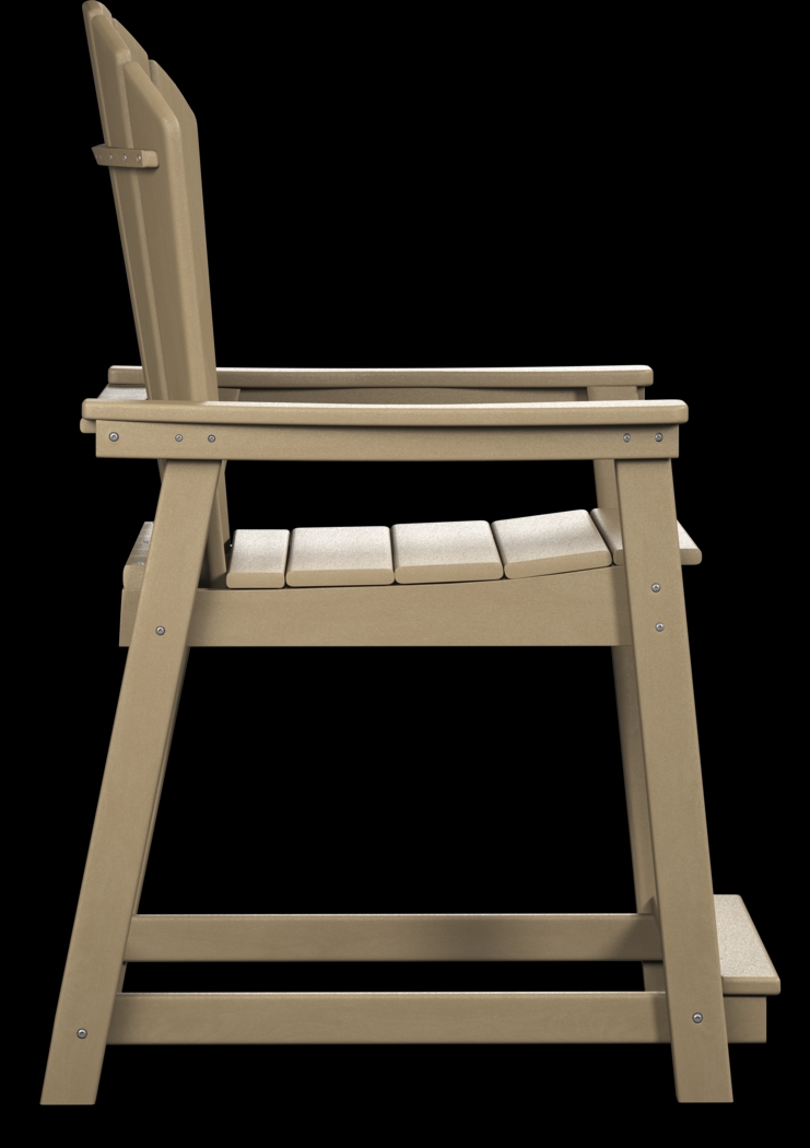 Addy Brown Outdoor Balcony Adirondack Stool - Thumbnail - Image 3