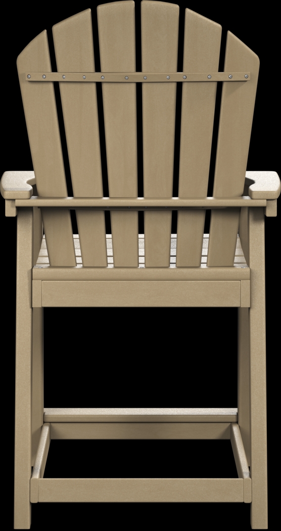Addy Brown Outdoor Balcony Adirondack Stool - Thumbnail - Image 4