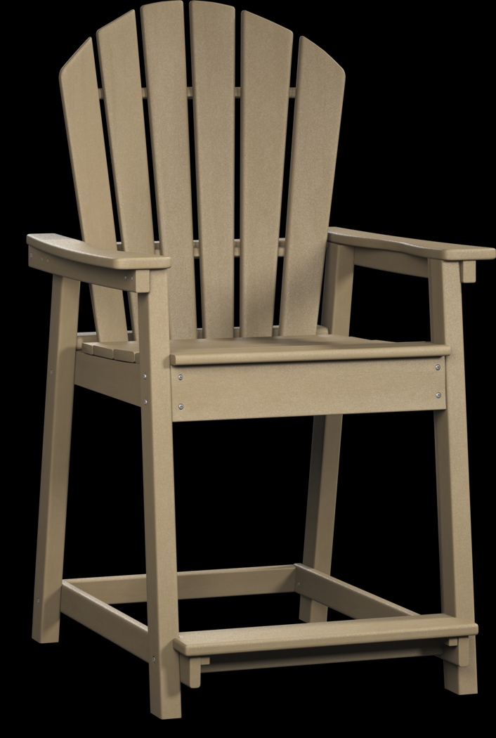 Addy Brown Outdoor Balcony Adirondack Stool - Thumbnail - Image 1