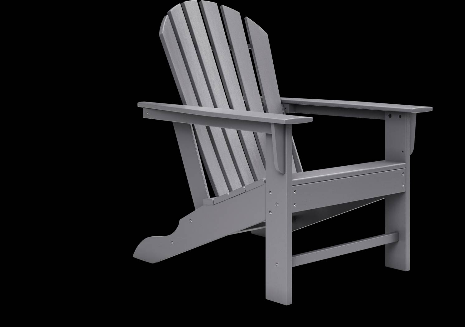 Addy Gray Outdoor Adirondack Chair, Set of 2 - Thumbnail - Image 3
