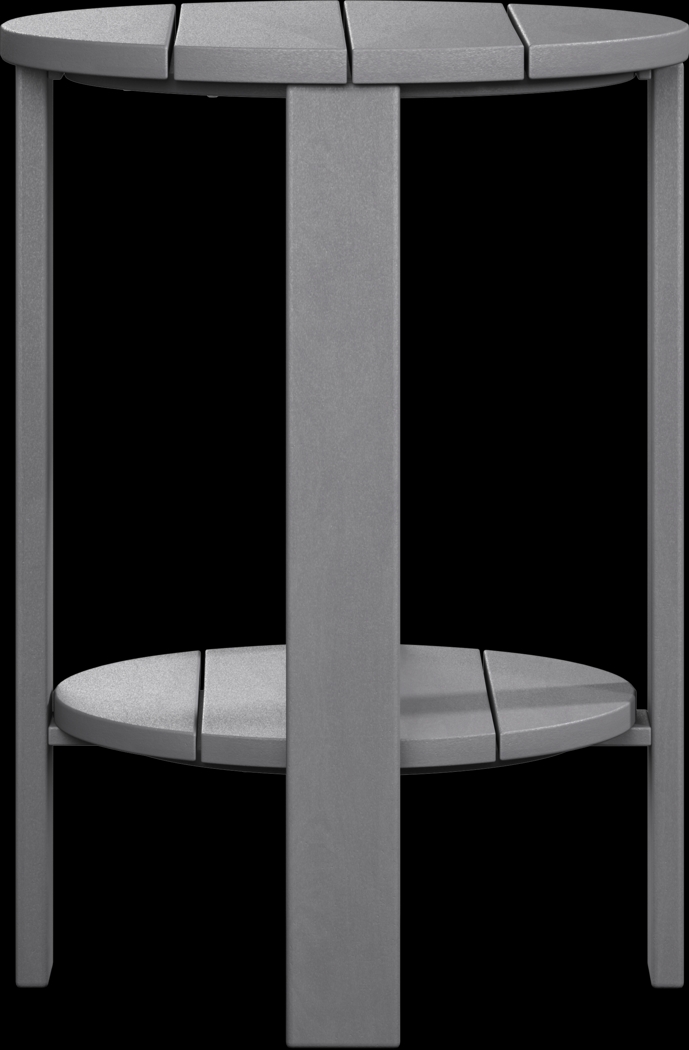 Addy Gray Outdoor Balcony Side Table - Thumbnail - Image 3
