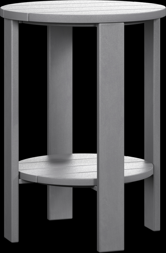 Addy Gray Outdoor Balcony Side Table - Thumbnail - Image 1