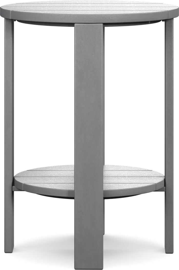 Addy Gray Outdoor Balcony Side Table - Thumbnail - Image 2
