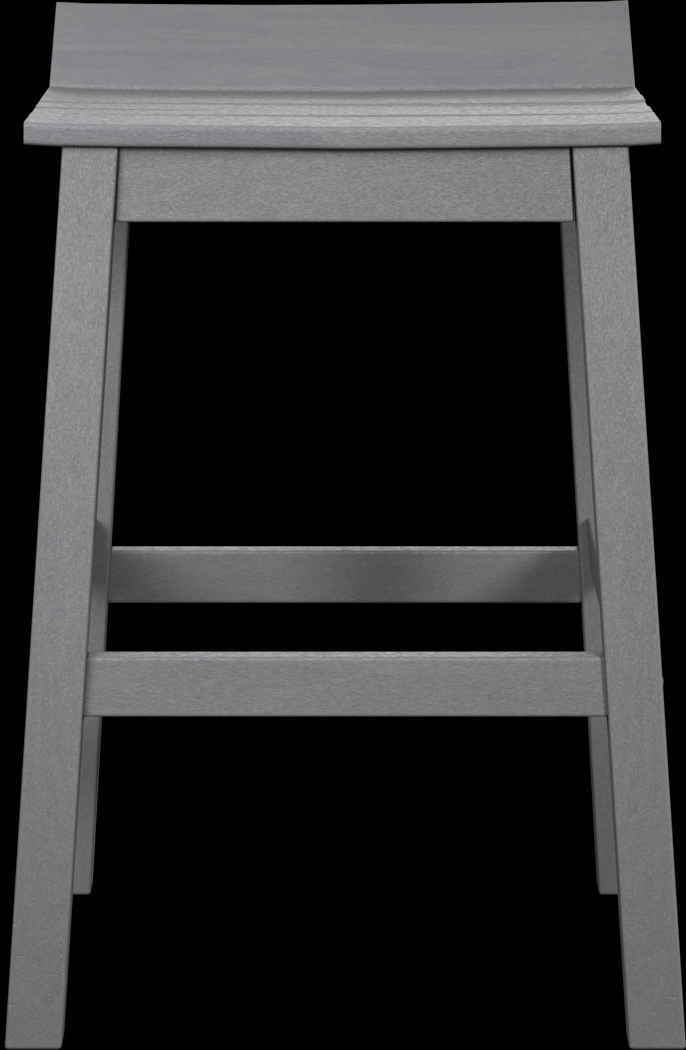 Addy Gray Outdoor Barstool - Thumbnail - Image 3