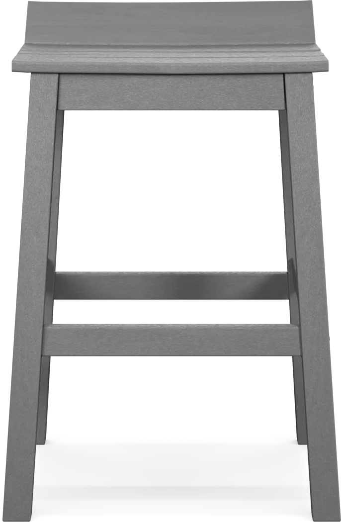 Addy Gray Outdoor Barstool - Image 3