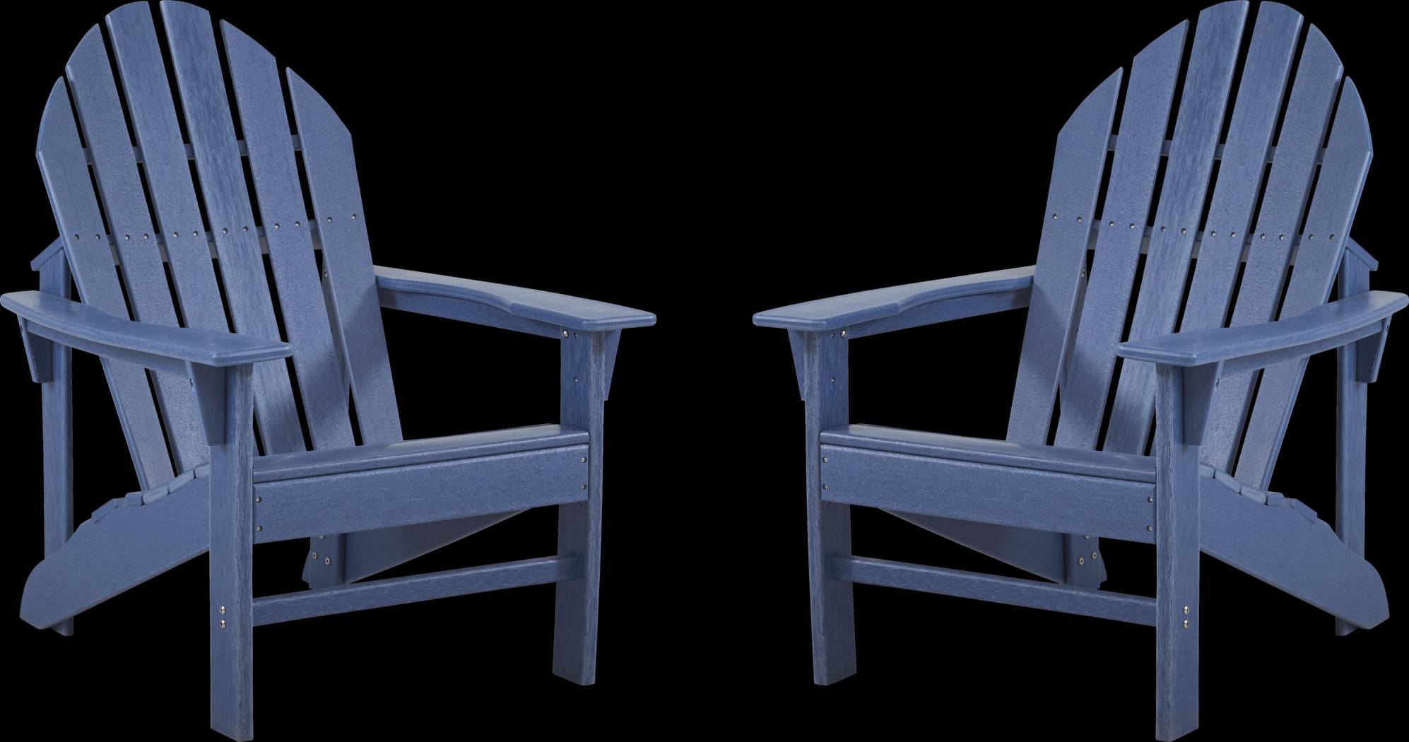 Addy Navy Outdoor Adirondack Chair, Set of 2 - Thumbnail - Image 1
