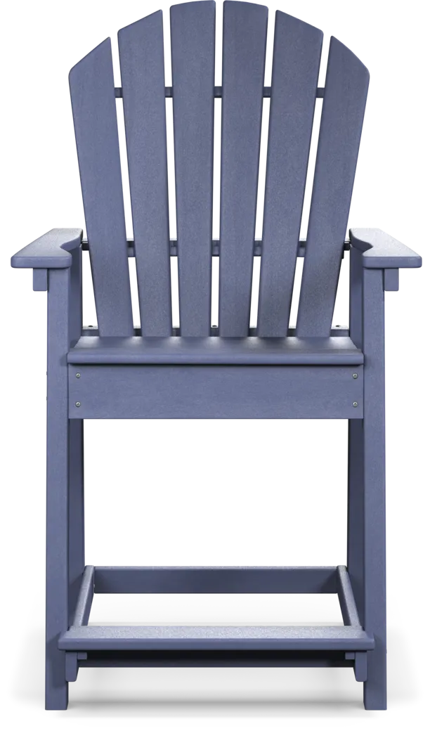 Addy Navy Outdoor Balcony Adirondack Stool - Thumbnail - Image 2