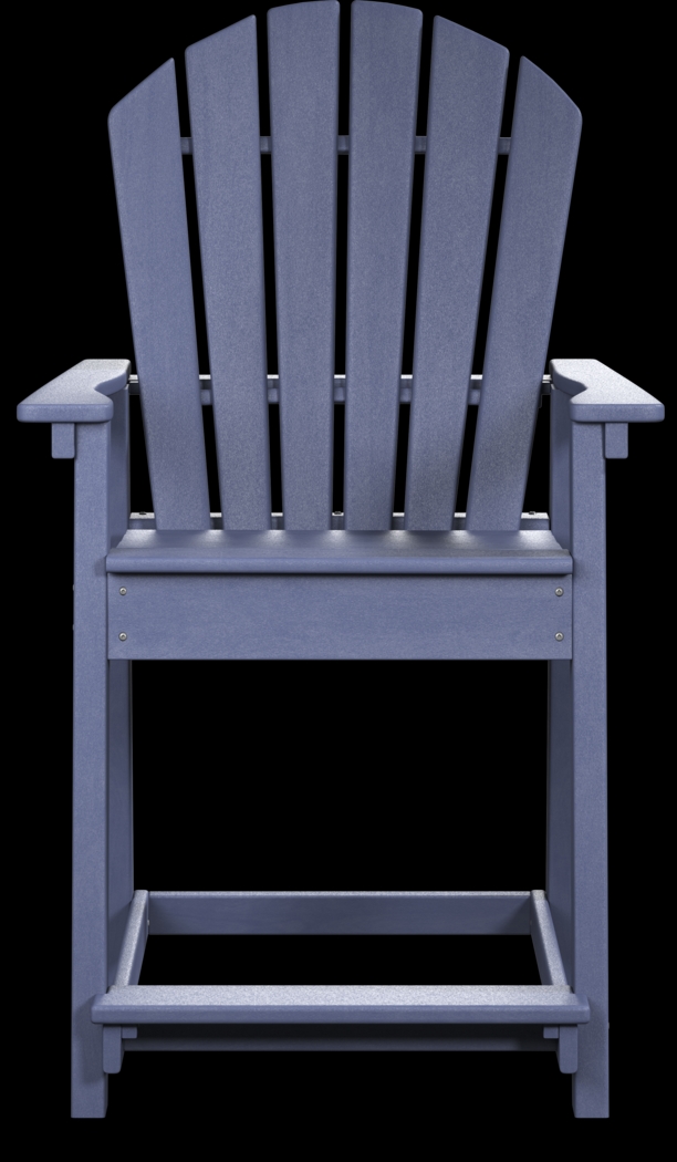 Addy Navy Outdoor Balcony Adirondack Stool - Thumbnail - Image 2