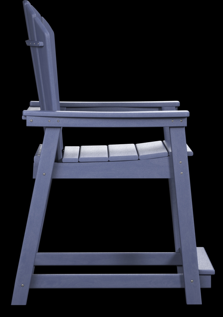 Addy Navy Outdoor Balcony Adirondack Stool - Thumbnail - Image 3