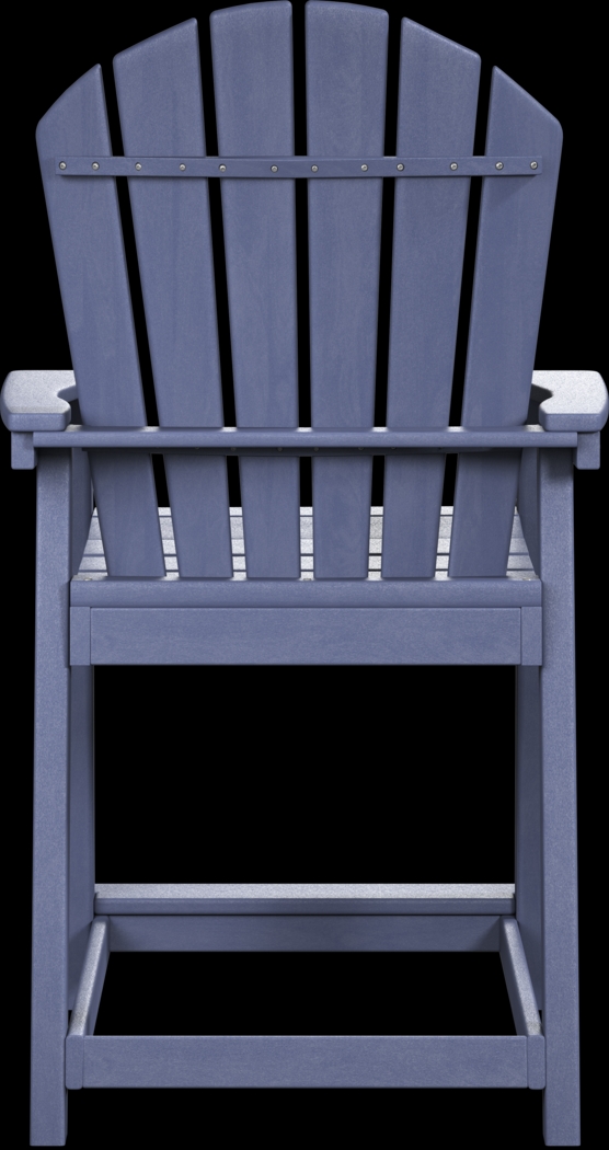 Addy Navy Outdoor Balcony Adirondack Stool - Thumbnail - Image 4